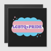 LGBT+Stolz. Gay-Regenbogen-Liebe. Magnetkarte (Vorne/Hinten)