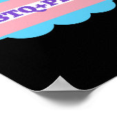 LGBT+Stolz. Gay-Regenbogen-Liebe. Poster (Ecke)