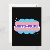 LGBT+Stolz. Gay-Regenbogen-Liebe. Postkarte (Vorne/Hinten)