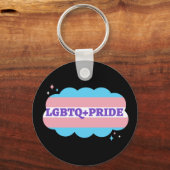 LGBT+Stolz. Gay-Regenbogen-Liebe. Schlüsselanhänger (Vorderseite)