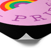 LGBT-stolz. Glücklicher Stolz. Schwule Liebe. Poster (Ecke)