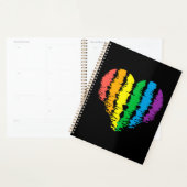 LGBT+Stolz. Herz Regenbogen. Planer (Anzeige)