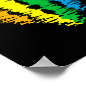 LGBT+Stolz. Herz Regenbogen. Poster (Ecke)