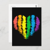 LGBT+Stolz. Herz Regenbogen. Postkarte (Vorne/Hinten)