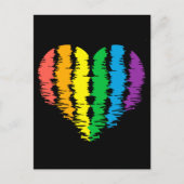 LGBT+Stolz. Herz Regenbogen. Postkarte (Vorderseite)