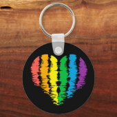 LGBT+Stolz. Herz Regenbogen.         Schlüsselanhä Schlüsselanhänger (Vorderseite)