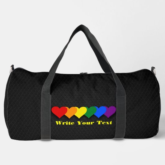 LGBT-Stolz-Herzen Duffle Bag (Vorderseite)