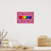 LGBT-Stolz-Herzen Poster (Küche)