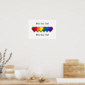 LGBT-Stolz-Herzen Poster (Küche)