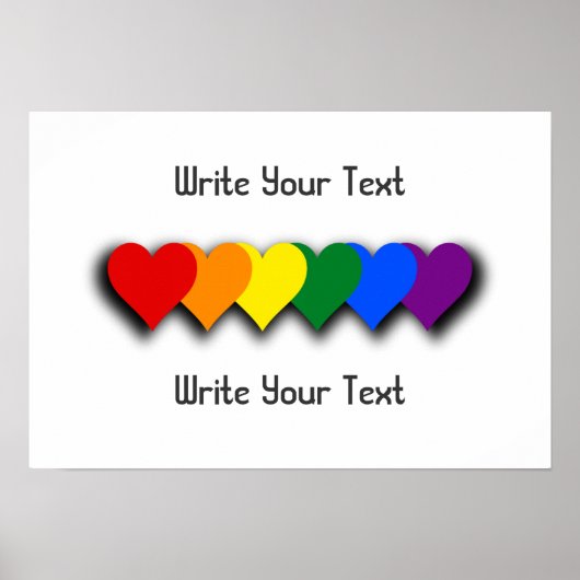 LGBT-Stolz-Herzen Poster (Vorne)
