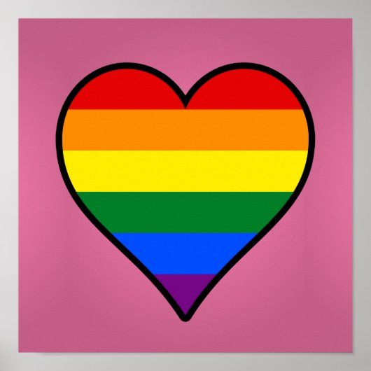 LGBT-Stolz-Herzposter Poster (Vorne)