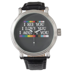 LGBT Stolz Ich sehe Liebe Akzeptiere dich Unterstü Armbanduhr