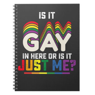 LGBT Stolz Ist Es Schwul Hier Drin Oder Bin Ich Da Notizblock