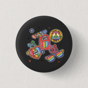 LGBT+Stolz. Liebe ist Liebe, Gleichheit, Pride Day Button