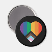 LGBT+Stolz Liebe. Rainbow-     FlagButton Magnet (Vorderseite/Rückseite)