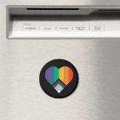 LGBT+Stolz Liebe. Rainbow-     FlagButton Magnet (In Situ (Geschirrspüler))