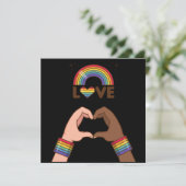 LGBT+Stolz. Liebe Regenbogen. Herz. (Stehend Vorderseite)