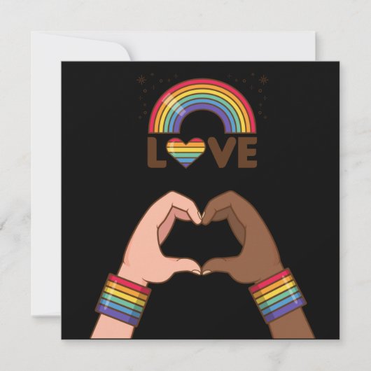 LGBT+Stolz. Liebe Regenbogen. Herz. (Vorderseite)