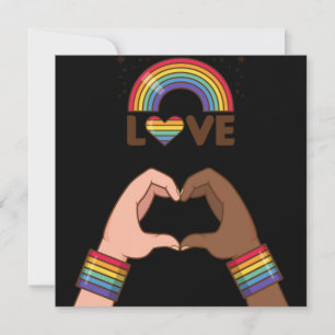 LGBT+Stolz. Liebe Regenbogen. Herz. Poster