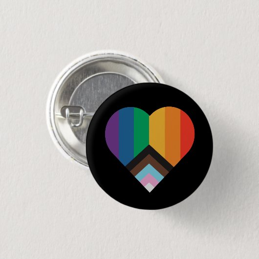 LGBT+Stolz Liebe. Regenbogenflagge Button (Vorne & Hinten)