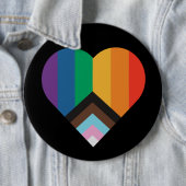 LGBT+Stolz Liebe. Regenbogenflagge Button (Beispiel)