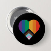 LGBT+Stolz Liebe. Regenbogenflagge Button (Vorne & Hinten)