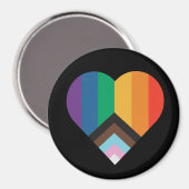LGBT+Stolz Liebe. Regenbogenflagge      Magnet (Vorderseite/Rückseite)