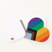 LGBT+Stolz Liebe. Regenbogenflagge Notizblock (Innenseite)