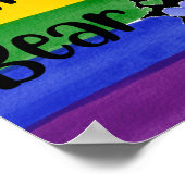 LGBT+Stolz. Mama Bär. Rainbow-Liebe. Poster (Ecke)