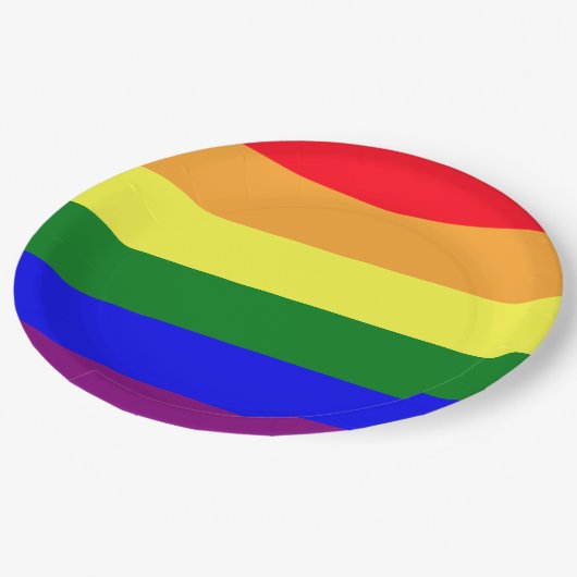 LGBT-Stolz Pappteller (Schrägansicht)