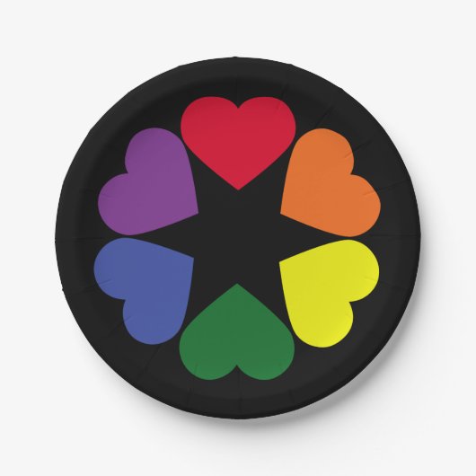 LGBT-Stolz Pappteller (Vorderseite)