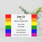 LGBT Stolz-Party Einladung #1 (Stehend Vorderseite)