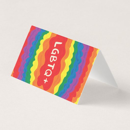 LGBT+Stolz. que, Regenbogenfarbe. (Vorderseite)