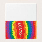 LGBT+Stolz. que, Regenbogenfarbe. (Außenseite Aufgefaltet)