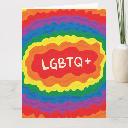LGBT+Stolz. que, Regenbogenfarbe. Karte (Vorderseite)