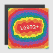 LGBT+Stolz. que, Regenbogenfarbe. Magnetkarte (Vorne/Hinten)