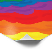 LGBT+Stolz. que, Regenbogenfarbe. Poster (Ecke)