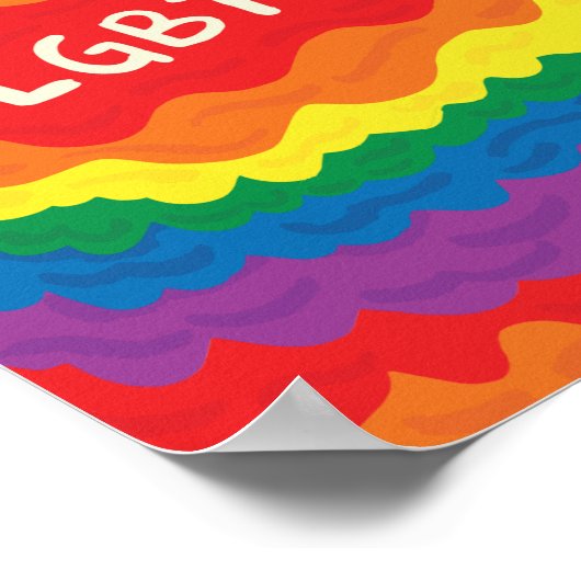 LGBT+Stolz. que, Regenbogenfarbe. Poster (Ecke)