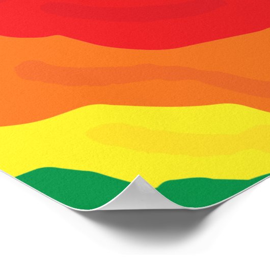 LGBT+Stolz. que, Regenbogenfarbe. Poster (Ecke)