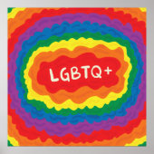 LGBT+Stolz. que, Regenbogenfarbe. Poster (Vorne)