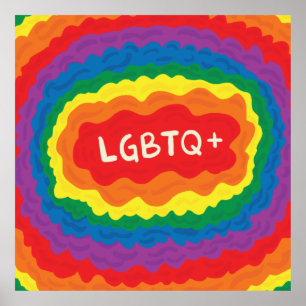 LGBT+Stolz. que, Regenbogenfarbe. Poster