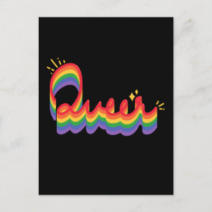 LGBT+ Stolz. Quee Liebe. Postkarte