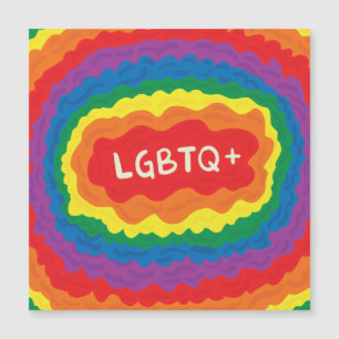 LGBT+ Stolz. Queer, Regenbogenfarbe. Magnetkarte
