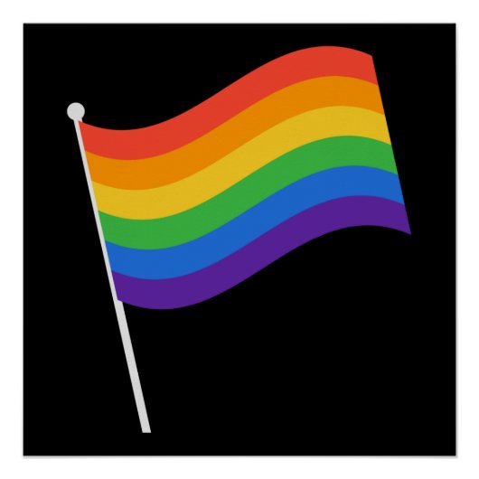 LGBT+Stolz. Rainbow-Flag-Poster Poster (Vorderseite)