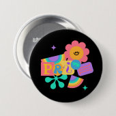 LGBT+Stolz. Rainbow-Liebe. Sonnenblumen-Liebe. Button (Vorne & Hinten)