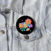 LGBT+Stolz. Rainbow-Liebe. Sonnenblumen-Liebe. Button (Beispiel)