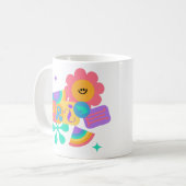 LGBT+Stolz. Rainbow-Liebe. Sonnenblumen-Liebe. Kaffeetasse (Vorderseite Links)