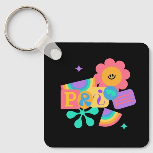 LGBT+Stolz. Rainbow-Liebe. Sonnenblumen-Liebe. Schlüsselanhänger (Vorderseite)