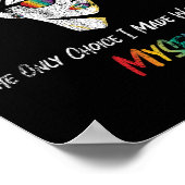 LGBT-Stolz Rainbow Sei selbst Retro Vintag Poster (Ecke)