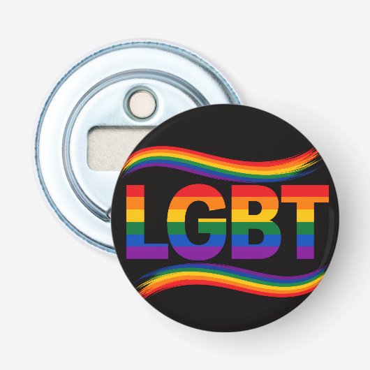 LGBT-Stolz-Regenbogen-Design Flaschenöffner (Vorderseite)